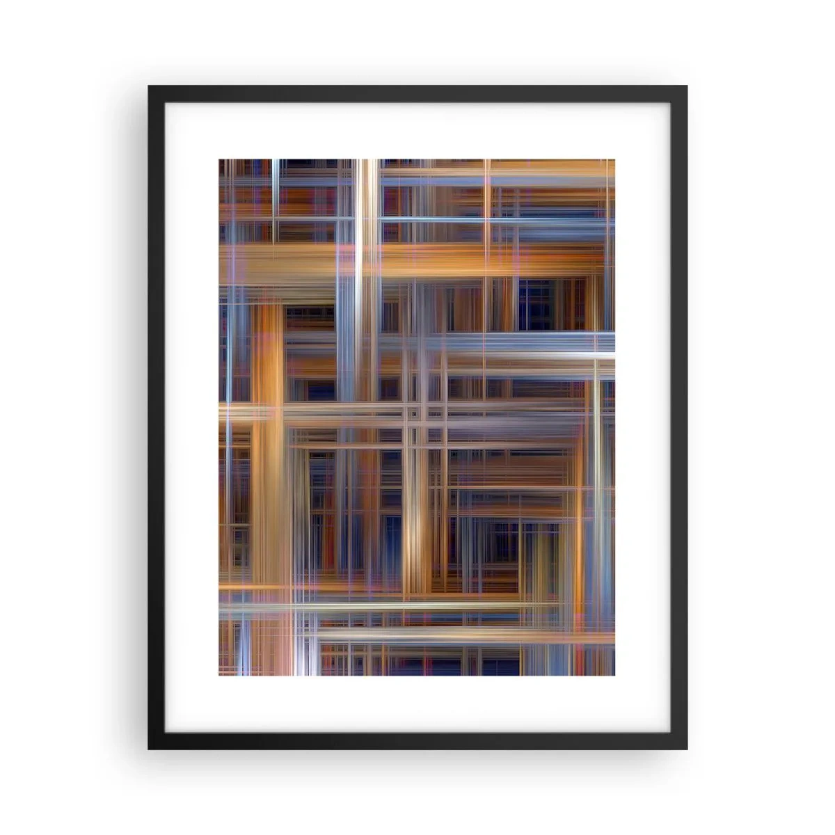 Affisch i svart ram - Vävd av ljus - 40x50 cm