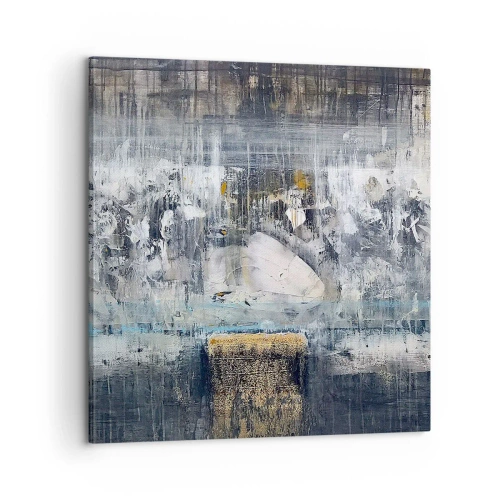 Canvastavla - Bild på duk - På is och klumpar - 60x60 cm