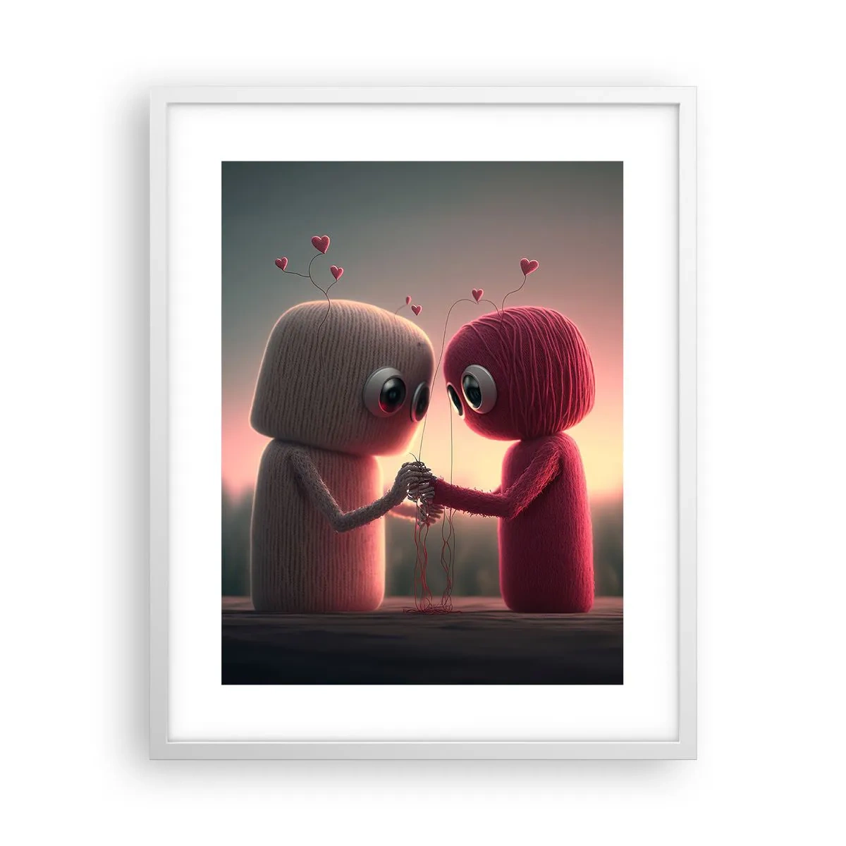 Affisch i vit ram - Alla får lov att älska - 40x50 cm