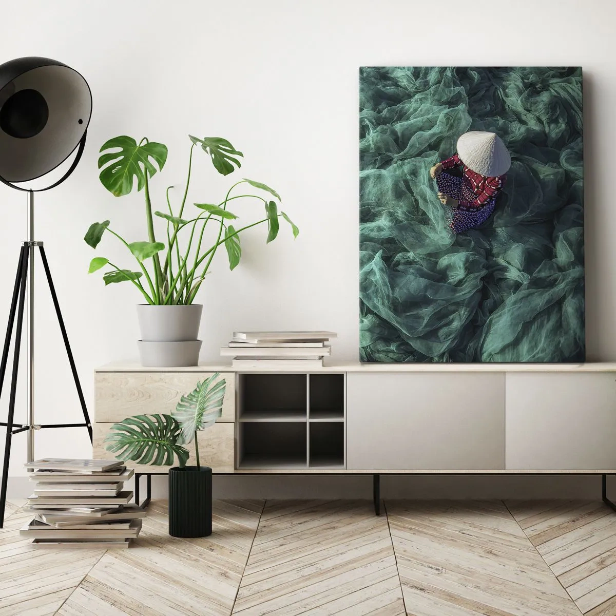 Canvastavla - Bild på duk - I nätens hav - 50x70 cm