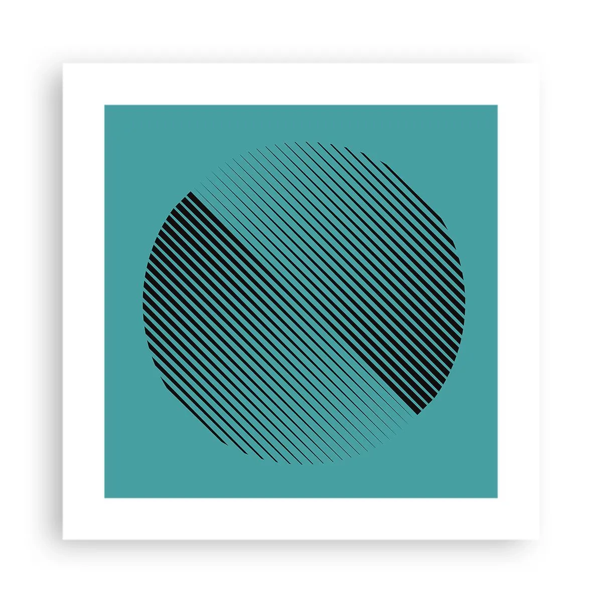 Affisch - Cirkeln - en geometrisk variation - 40x40 cm