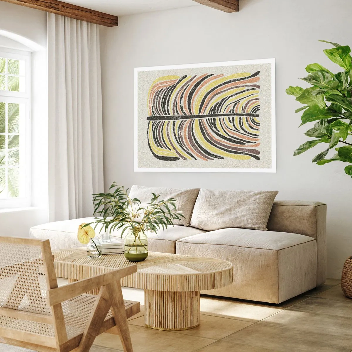 Affisch - Pulserande abstraktion - 91x61 cm