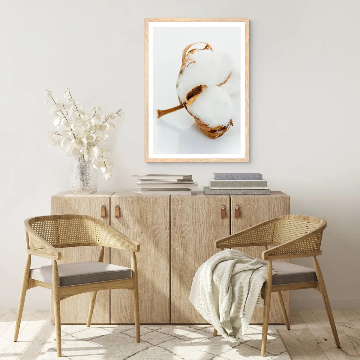 Affisch i ram av ljusek - Mjuk av naturen - 61x91 cm