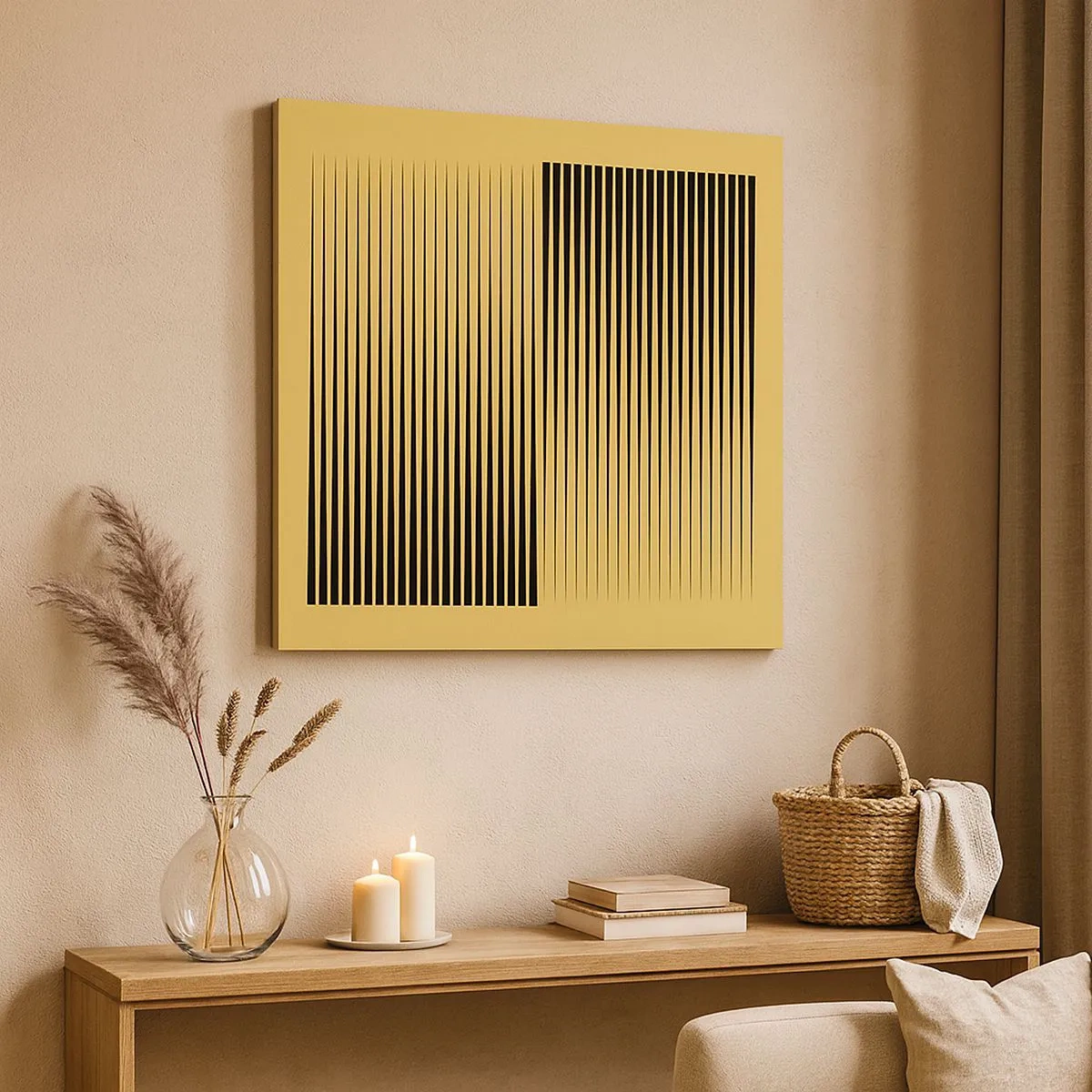 Canvastavla - Bild på duk - Motsatsernas kvadrat - 30x30 cm