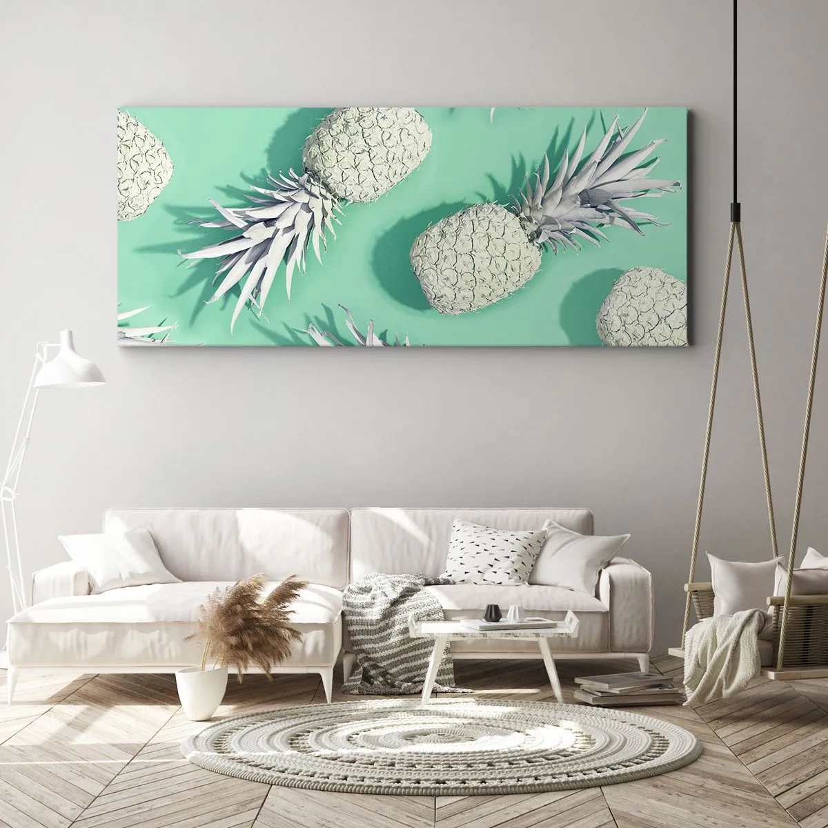 Canvastavla - Bild på duk - Passar utmärkt med mynta - 140x50 cm