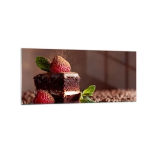 Glastavla - Bild på glas - Livet är ljuvt - 120x50 cm