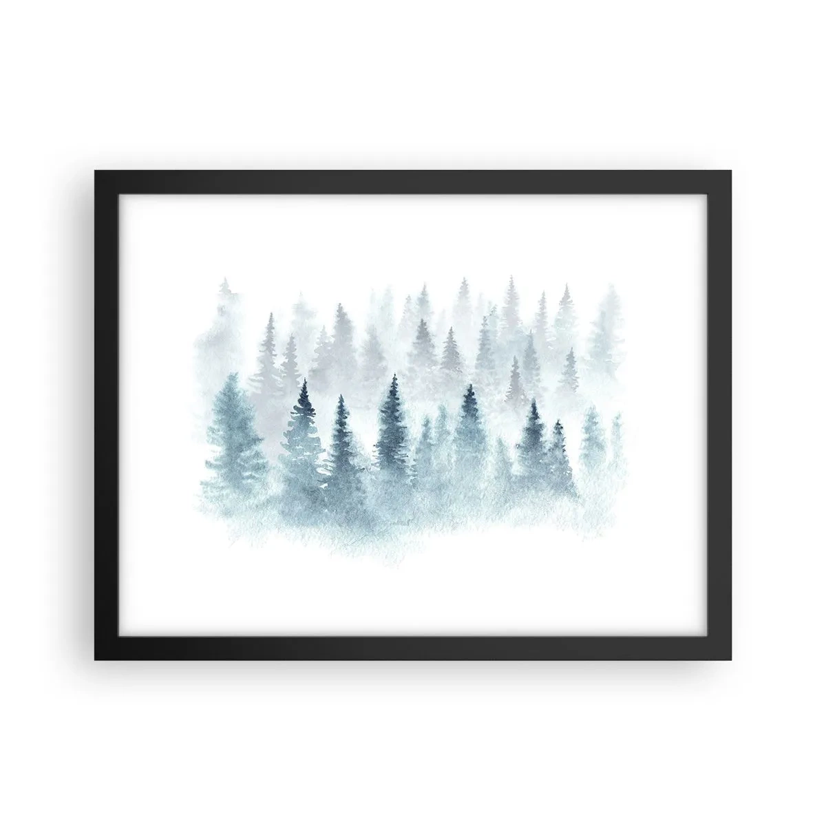 Affisch i svart ram - Insvepta i dimma - 40x30 cm