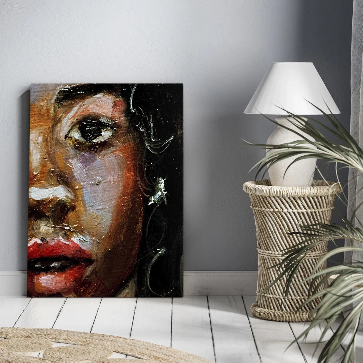 Canvastavla - Bild på duk - Svärta och sken - 50x70 cm