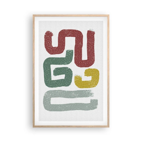 Affisch i ram av ljusek - På ett okänt språk - 61x91 cm