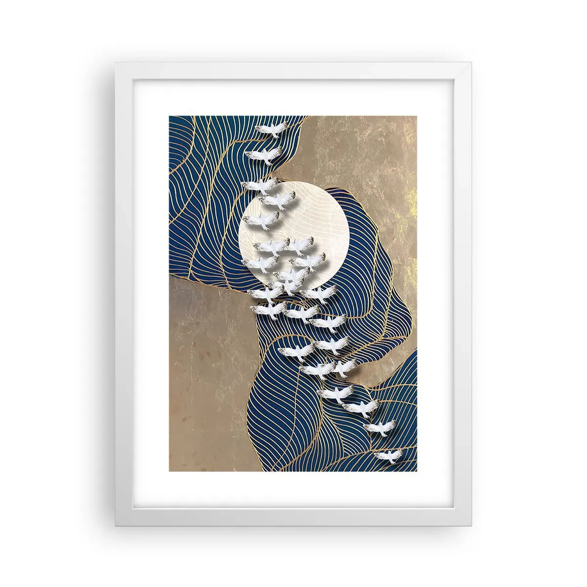 Affisch i vit ram - Frihet, vandring, gemenskap - 30x40 cm