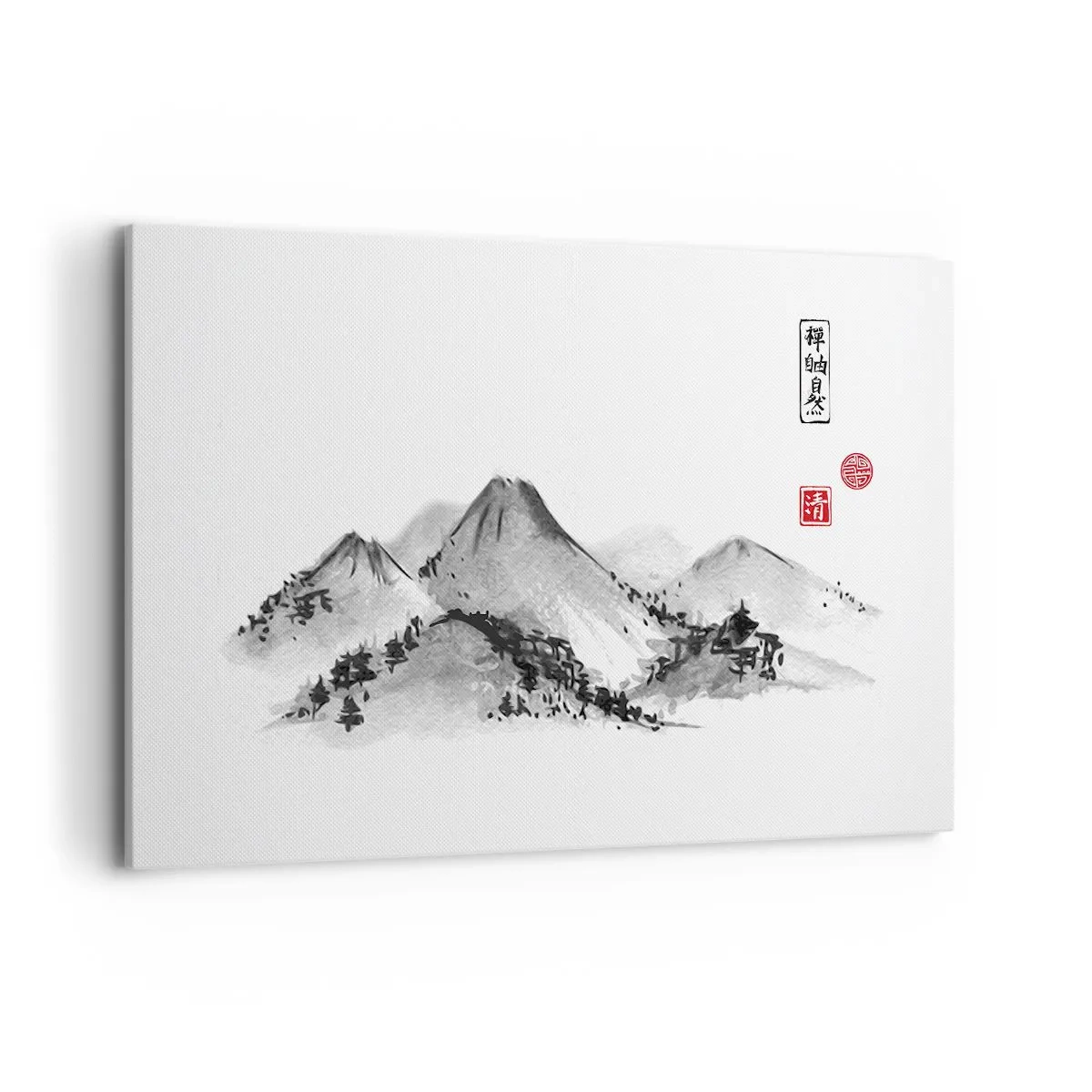 Canvastavla - Bild på duk - Bortom fjällen - 120x80 cm