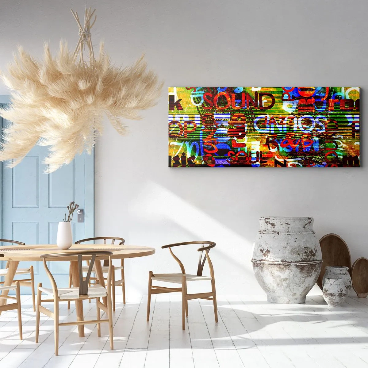 Canvastavla - Bild på duk - Ljudets alla färger - 100x40 cm