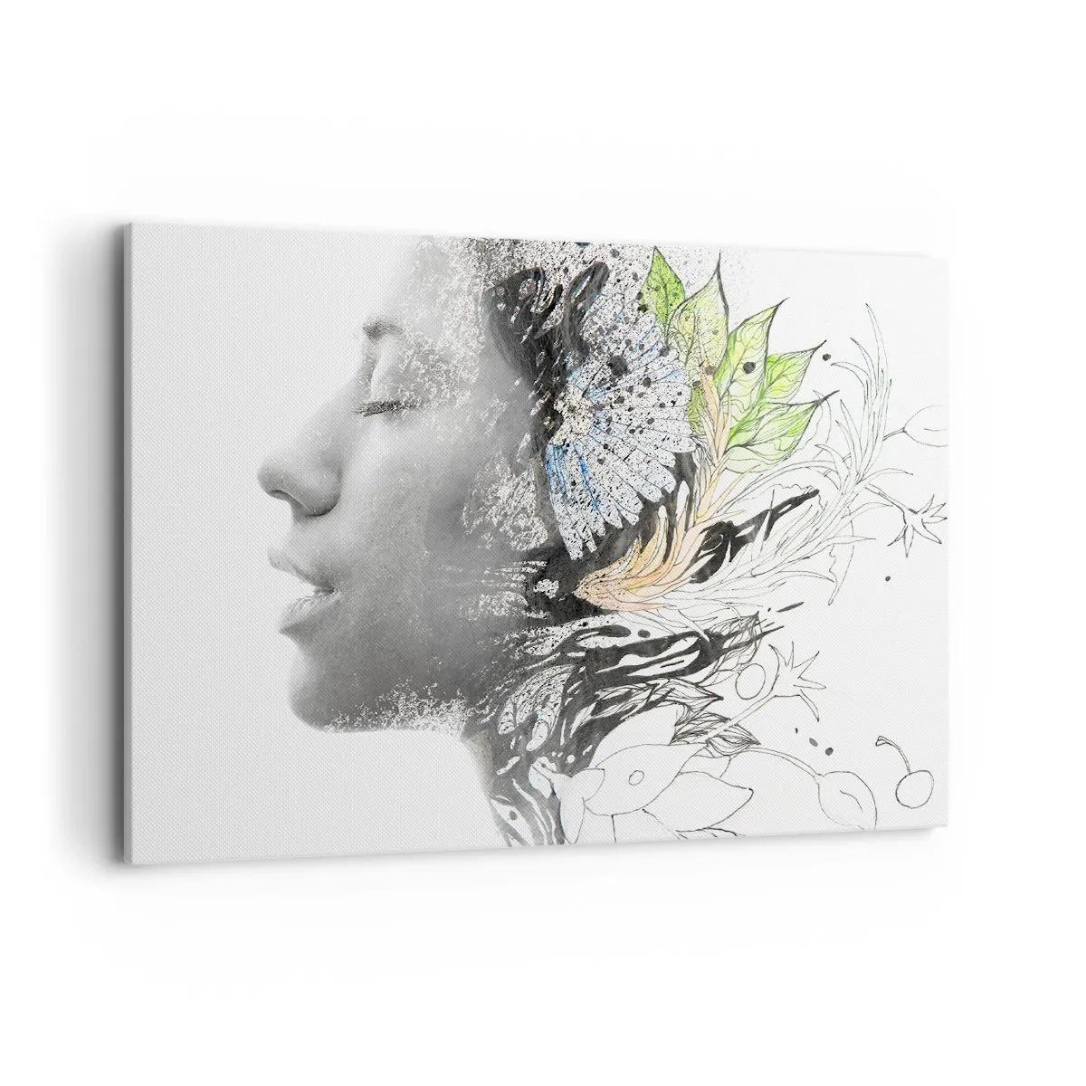 Canvastavla - Bild på duk - Doppad i naturen - 100x70 cm