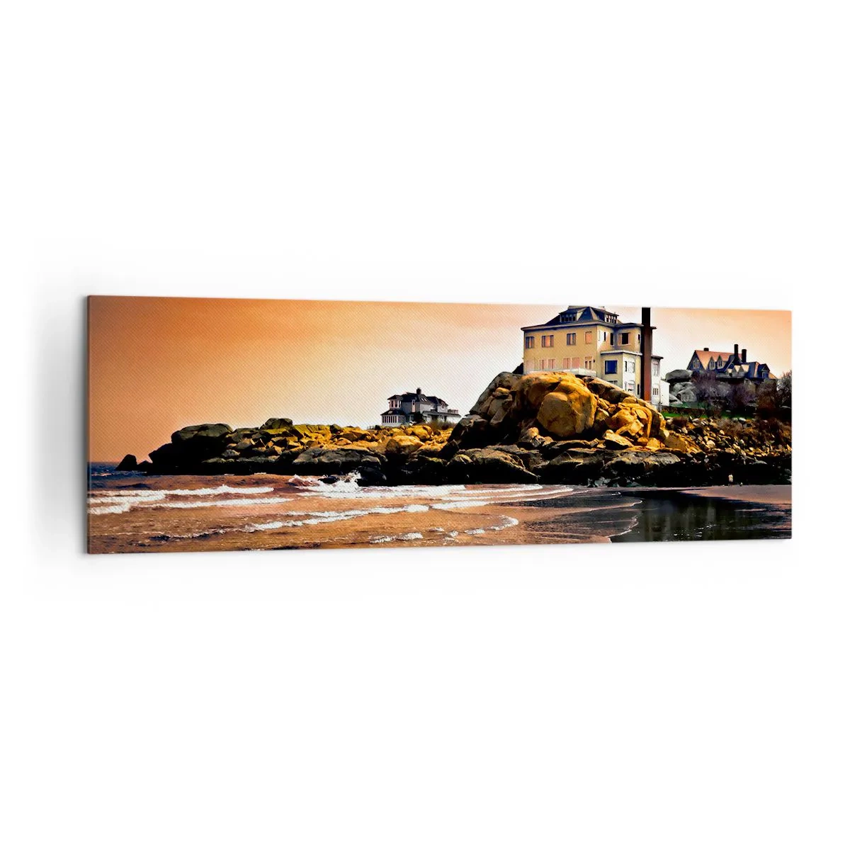Canvastavla - Bild på duk - Västkustens elegans - 160x50 cm