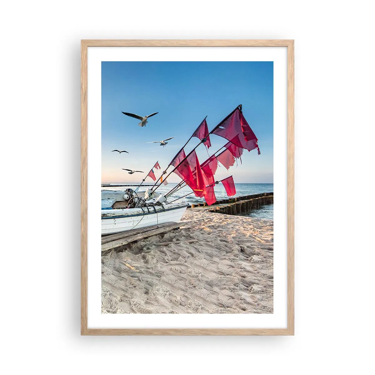 Affisch i ram av ljusek - Välförtjänt vila - 50x70 cm