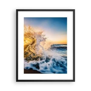 Affisch i svart ram - Lek i sanden - 40x50 cm