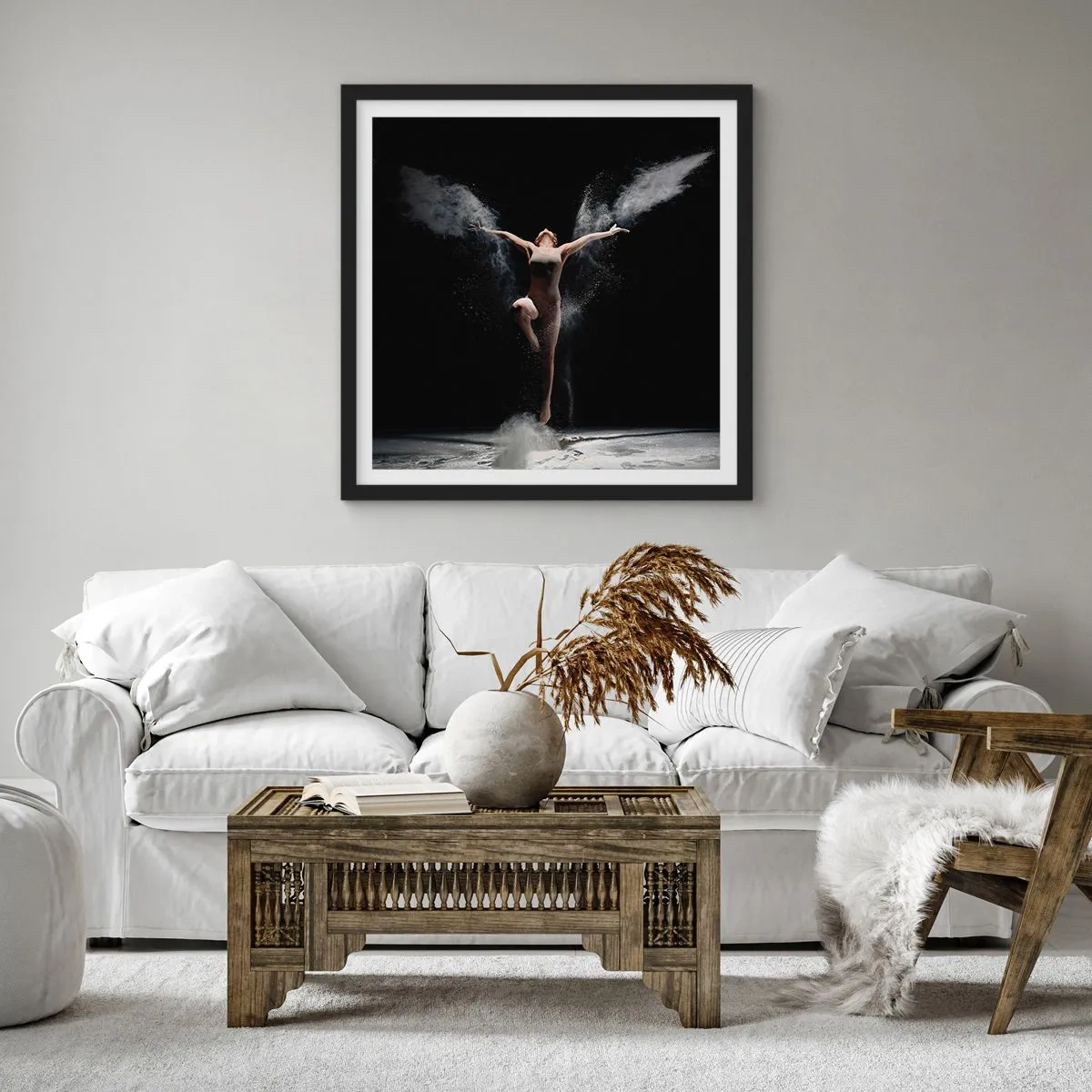 Affisch i svart ram - Alverna finns - 50x50 cm