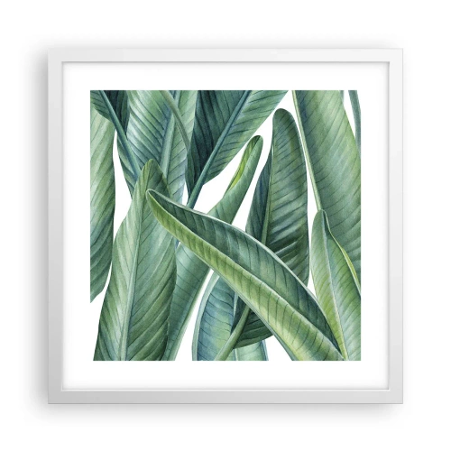 Affisch i vit ram - Grönskan i sig själv - 40x40 cm