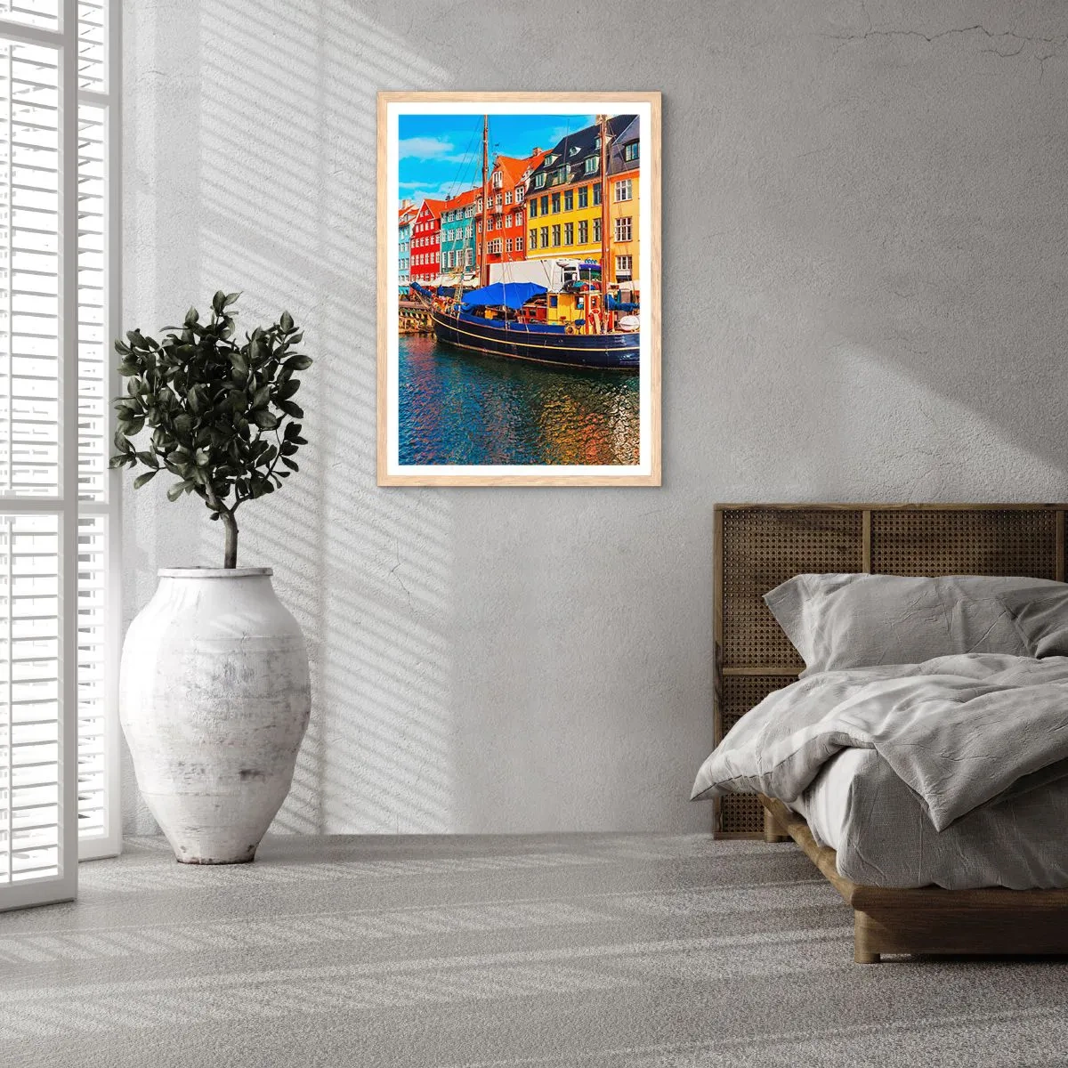Affisch i ram av ljusek - Glad kaj - 40x50 cm
