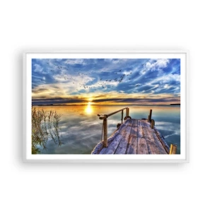 Affisch i vit ram - Vinden lägger sig - 91x61 cm