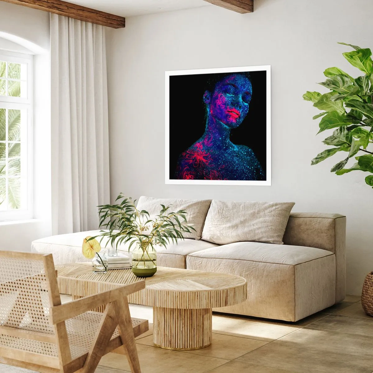 Affisch - I sjärndammet - 40x40 cm
