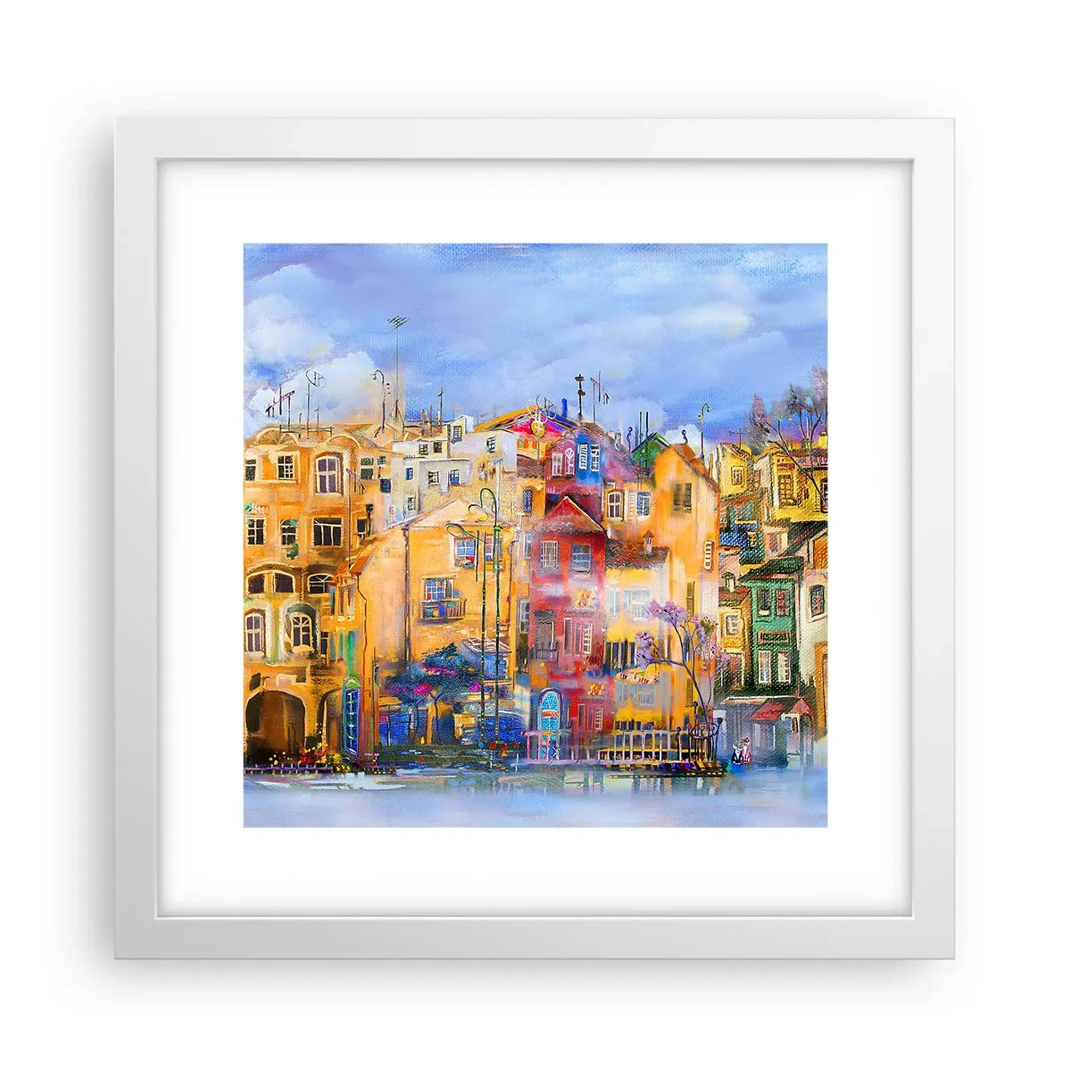 Affisch i vit ram - Vi är tillsammans - 30x30 cm