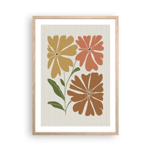 Affisch i ram av ljusek - Natur och geometri - 50x70 cm