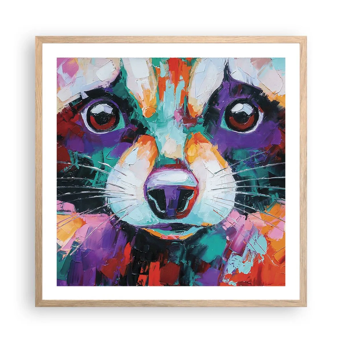 Affisch i ram av ljusek - Enbart goda emotioner - 60x60 cm