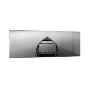 Glastavla - Bild på glas - Längtan och melankoli - 90x30 cm