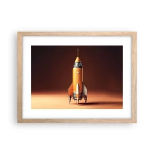 Affisch i ram av ljusek - Det börjar med en dröm - 40x30 cm