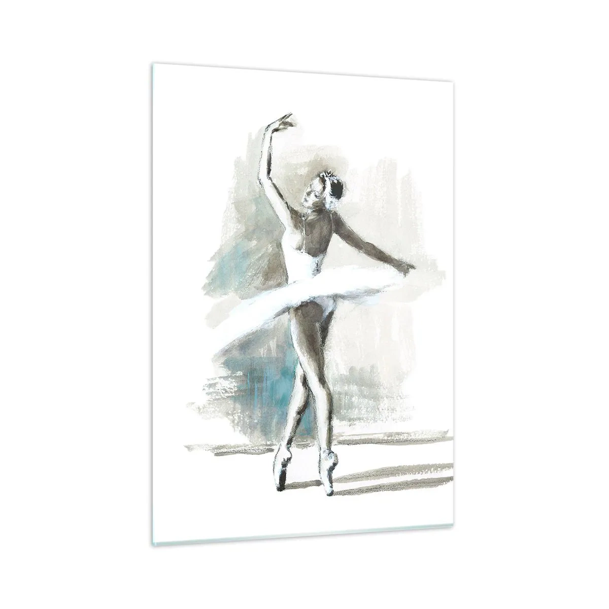 Glastavla - Bild på glas - Förtrollad i en svan - 50x70 cm