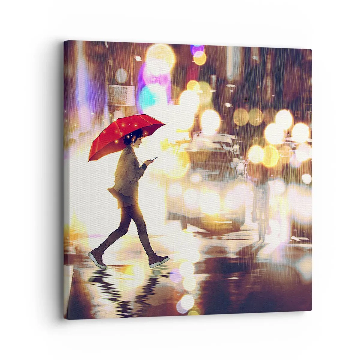 Canvastavla - Bild på duk - Solig trots allt - 30x30 cm