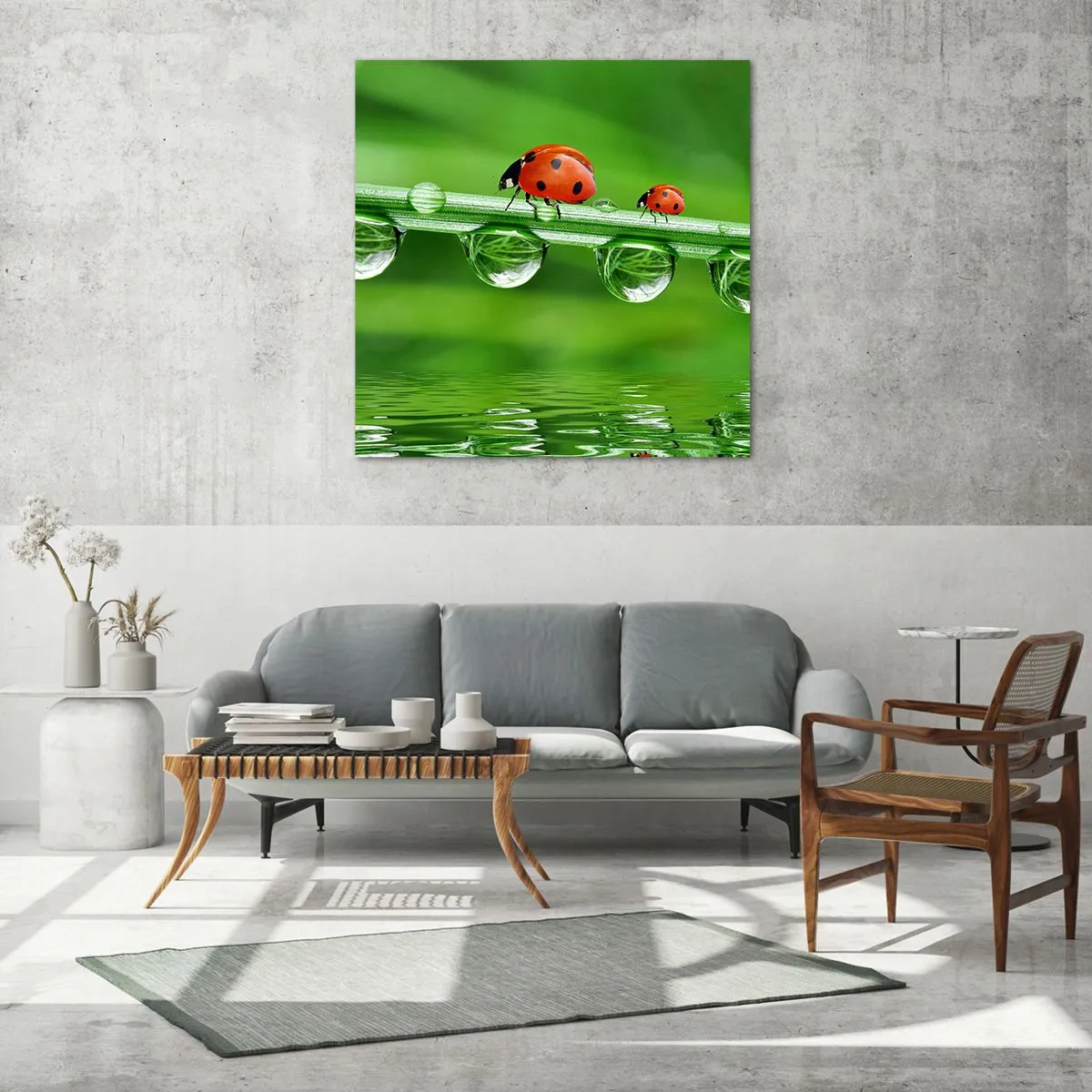 Glastavla - Bild på glas - Hela sommaren på väg - 40x40 cm