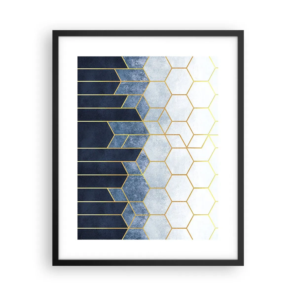 Affisch i svart ram - Komposition i synkoprytm - 40x50 cm