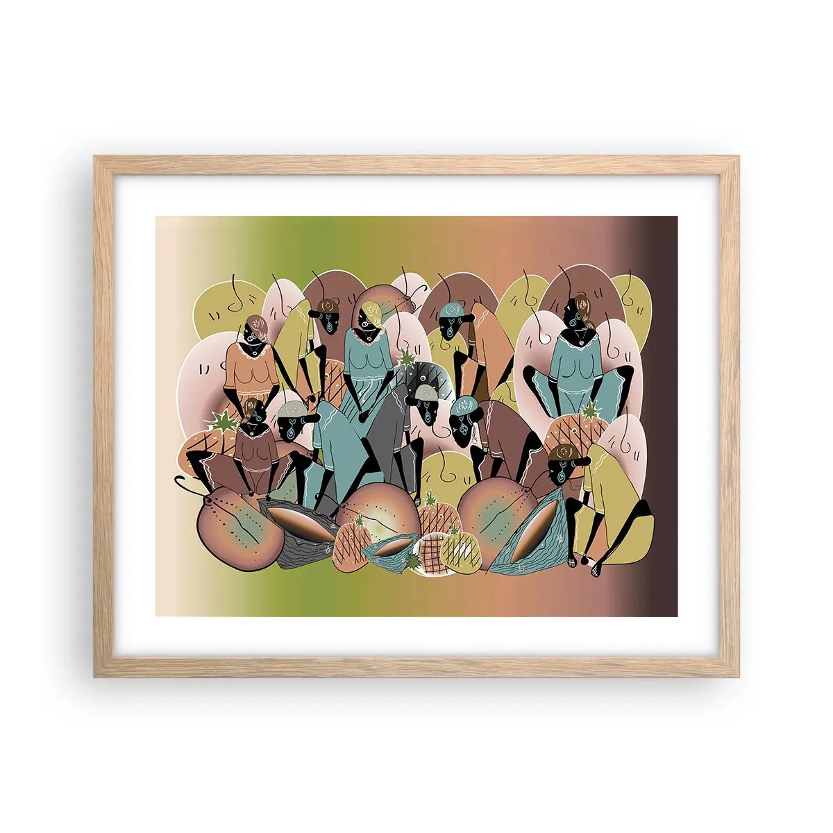 Affisch i ram av ljusek - Högtiden kommer - 50x40 cm