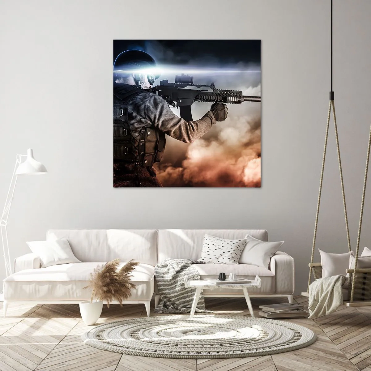 Canvastavla - Bild på duk - Helt enkelt en hjälte - 70x70 cm