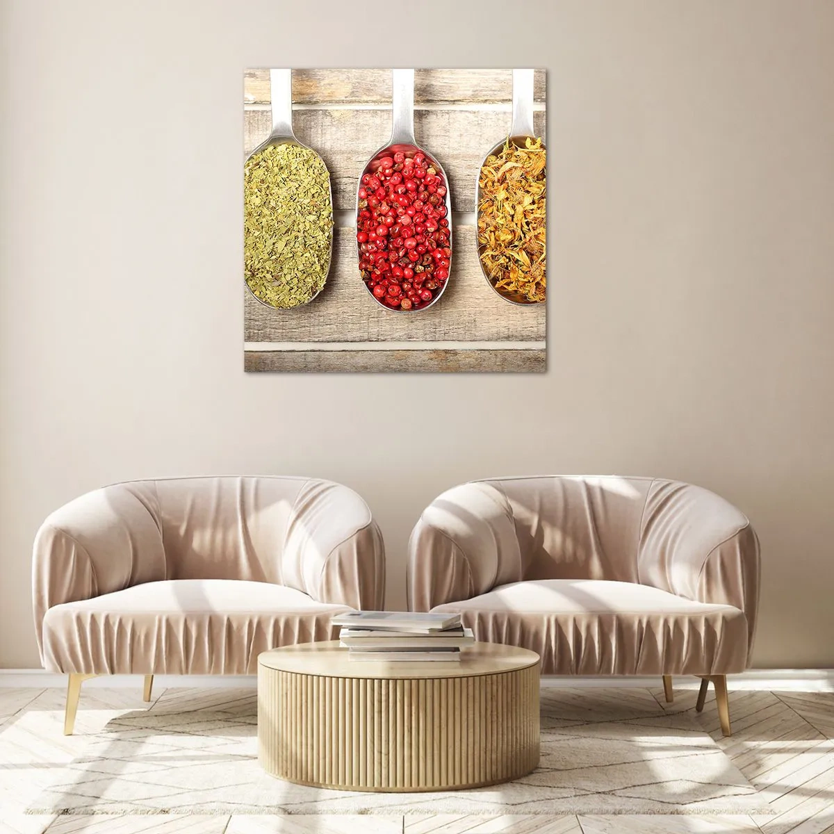 Glastavla - Bild på glas - Köksmagi - 60x60 cm