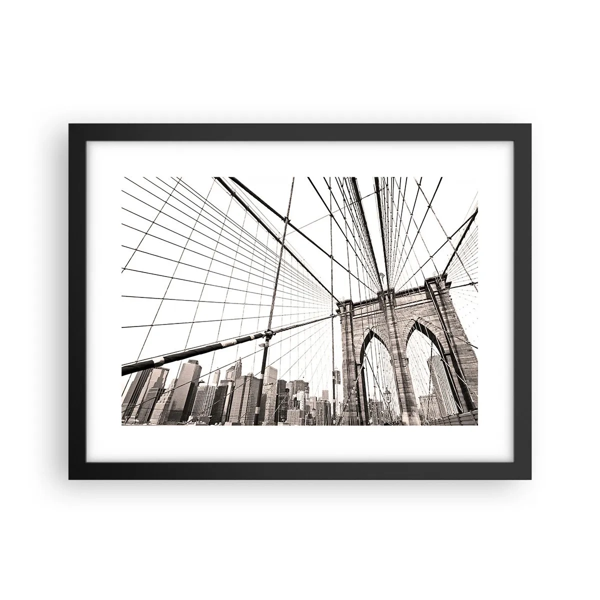 Affisch i svart ram - Domkyrkan i New York - 40x30 cm