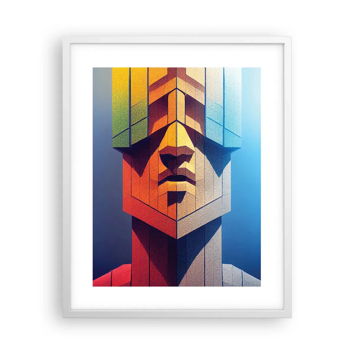 Affisch i vit ram - En man med principer - 40x50 cm