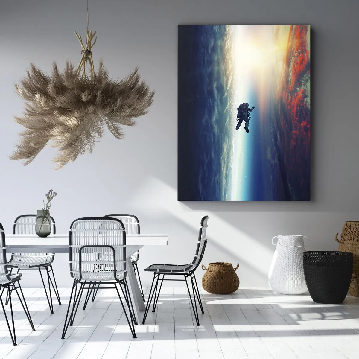 Canvastavla - Bild på duk - Stå emot universumet - 55x100 cm