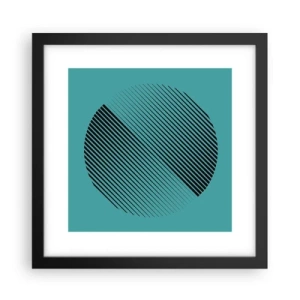 Affisch i svart ram - Cirkeln - en geometrisk variation - 30x30 cm