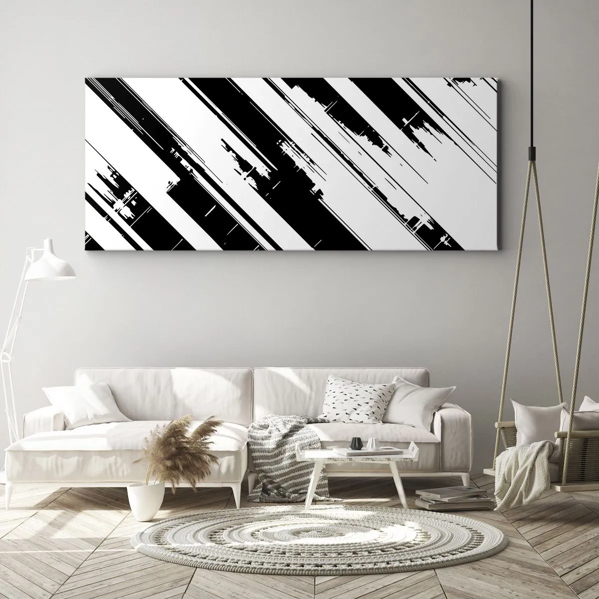 Canvastavla - Bild på duk - Intensiv och dynamisk komposition - 100x40 cm