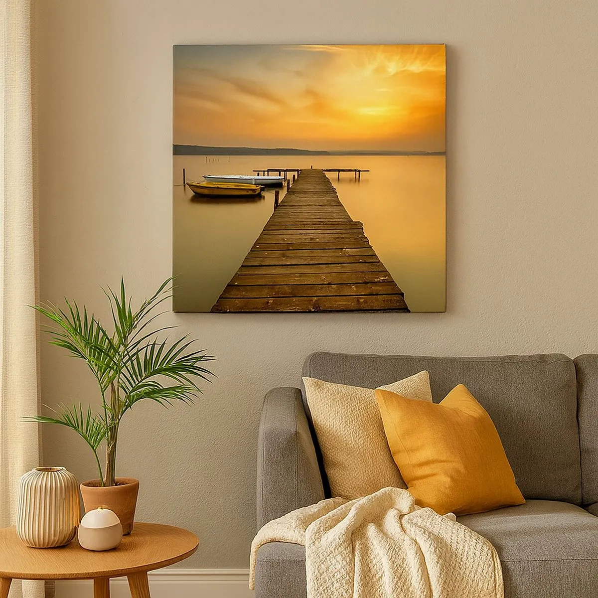 Canvastavla - Bild på duk - Jag öppnar guldhimmel för dig - 30x30 cm