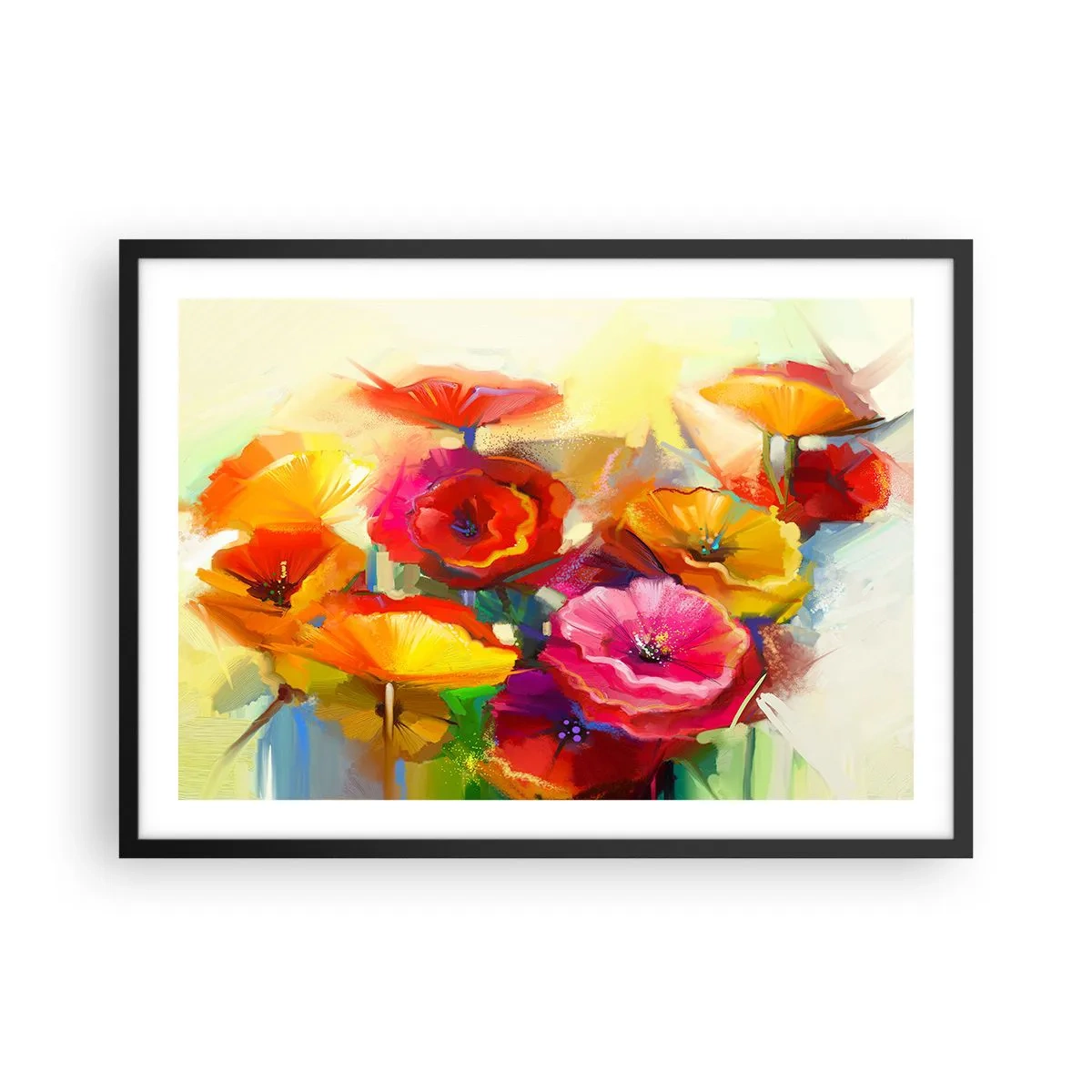 Affisch i svart ram - Inte bara rött - 70x50 cm