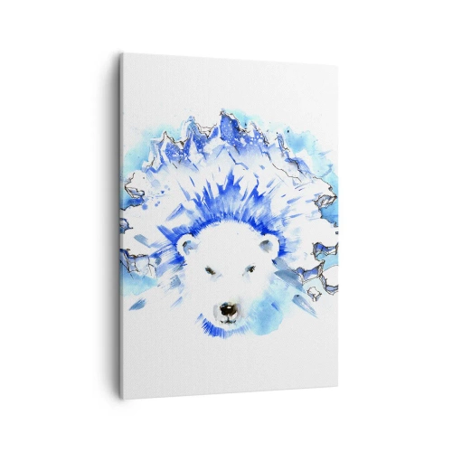 Canvastavla - Bild på duk - Arktis kung i iskrona - 50x70 cm