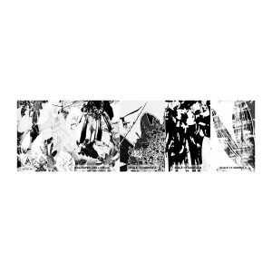 Provbit av självhäftande fototapet Deluxe Sticker - Höst i negativet - Abstraktion, Blommor, Grafik - 100x30 cm