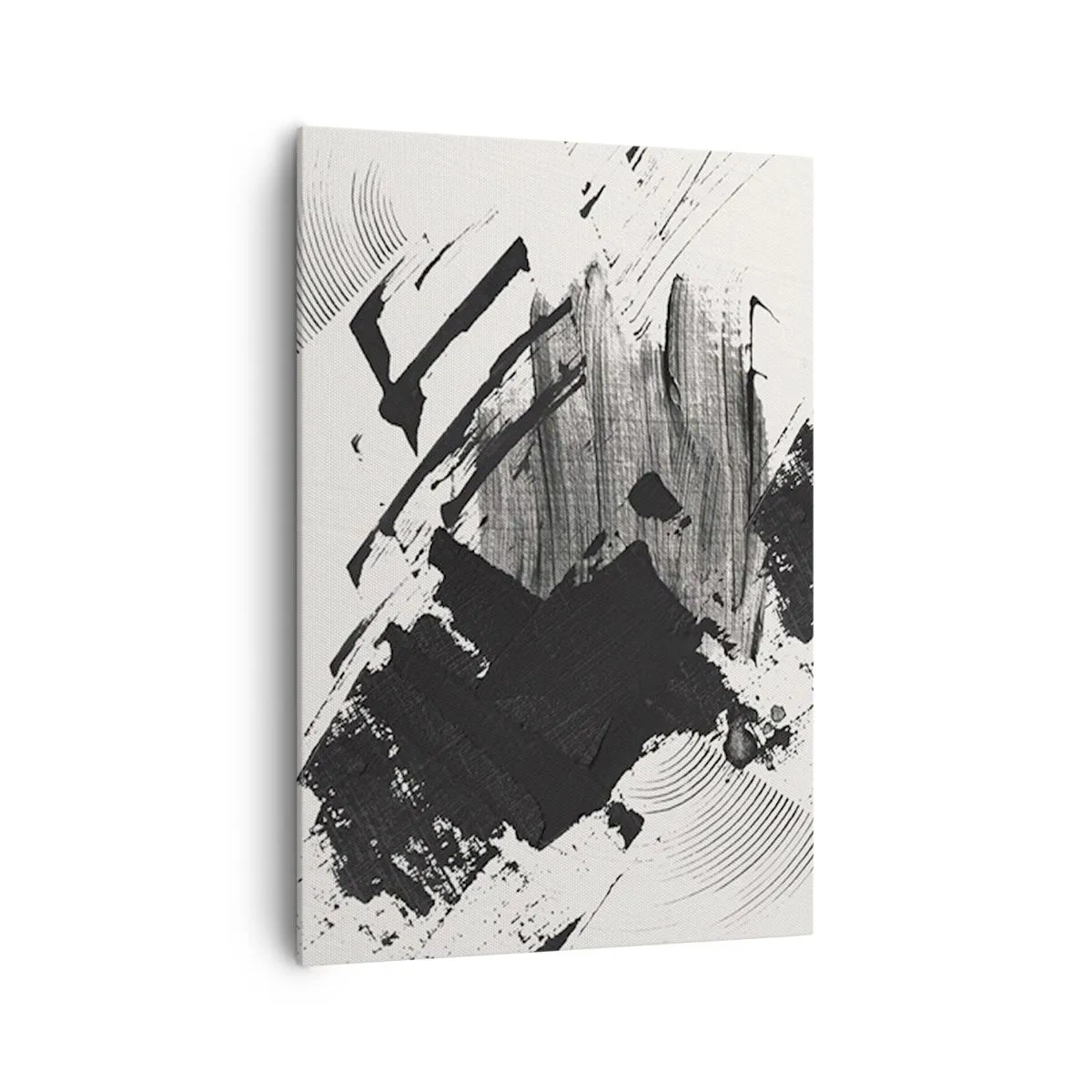 Canvastavla - Bild på duk - Abstraktion - uttrycket av svart - 70x100 cm