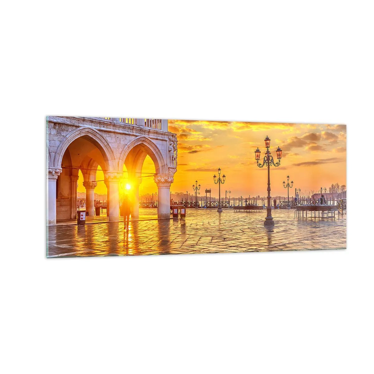 Glastavla - Bild på glas - Var är alla? - 100x40 cm