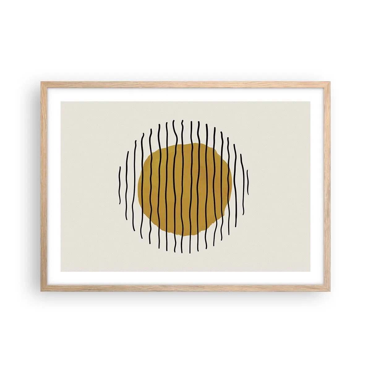 Affisch i ram av ljusek - Abstraktion som darrar av glöd - 70x50 cm