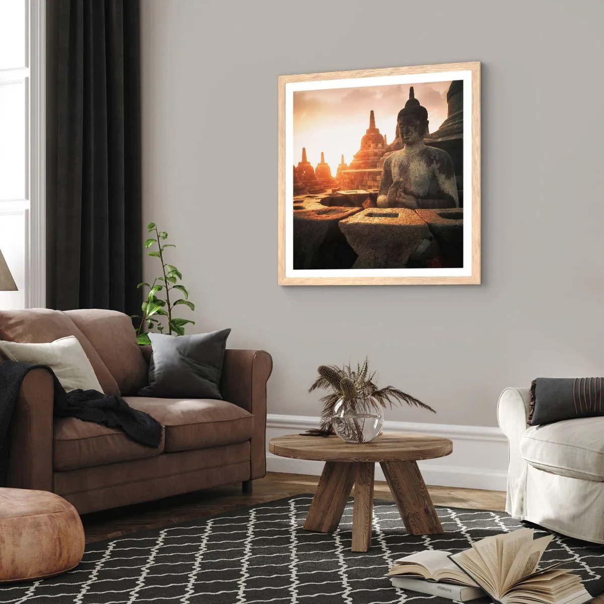 Affisch i ram av ljusek - Stora visdomens väder - 30x30 cm